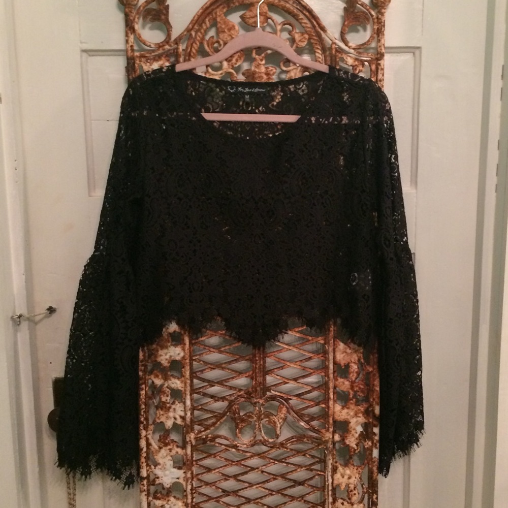 For love and lemons black lace shirt. Medium